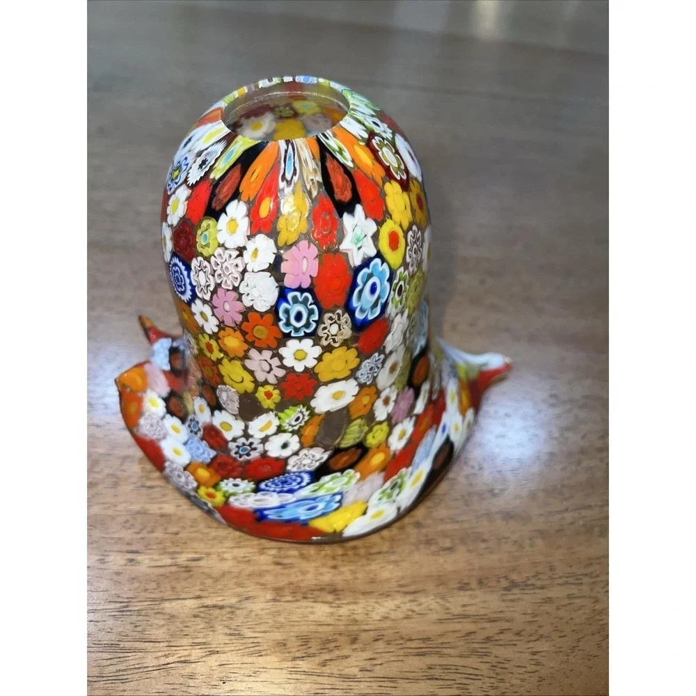 Vintage Murano Millefiori Art Glass Bell Pendant Light‎ Lamp Shade Calotta